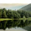 odbicie lasu w wodzie - Leno-grski krajobraz