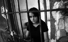portret, bw, kobieta - Prison Break