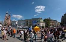 rynek w krakowie, panorama rynku  - Krakowski rynek