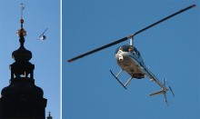 helikopter tvn, helikopetr blekitny24, migowiec tvn, wiea - Bkitny24 nad rynkiem