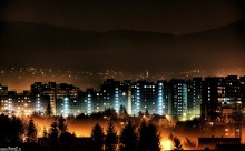 zdjcie nocne karpackie bielsko - Osiedle Karpackie noc