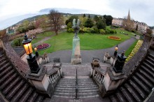 Baht, Somerset, architektura, zabytki, architektura romaska, styl georgiaski, rzeba, posg, natura, przyroda - Park w Bath