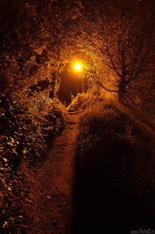 Devizes, Wiltshire, Anglia, noc, przejcie - Ciemna drka