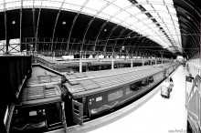 Londyn, komunikacja, stacja kolejowa, pocig, transport,  London, architektura, nowoczesne budowle, peron - Paddington Station 