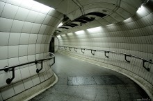 London, metro, london tube, komunikacja, przejcie - Korytarz