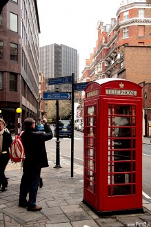 Londyn, komunikacja, ulice, budka telefoniczna, architektura, London - Telefon