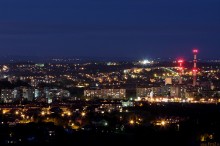 panorama bielska, widok na bielsko z dbowca, bielska noc - Bielsko noc