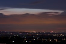 bielsko noc, panorama bielska, widok na bielsko, rozmazane niebo - Widok z Dbowca