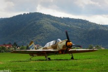 zdjcia lotnicze z pikniku w bielsku, zdjcie samolotu, akrobacje podniebne, ewolucje powietrzne - Samolot Yak-52TW