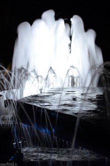 fontanna noc, lodowy bkit wody - Fontanna koo Reksia